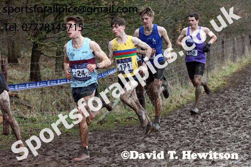 Mens under-20s 2018 British Inter Counties Cross Country Champs., Prestwold Hall, Loughborough. Photo: David T. Hewitson/Sports for All Pics